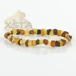 Raw amber bracelet mix color beads